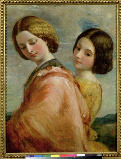 歩く2人の若い女性 作： George Frederick Watts